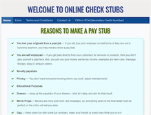 Tablet Screenshot of onlinecheckstubs.com